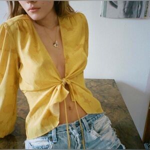 Realisation Par Sunflower Stevie Silk Blouse Size XS